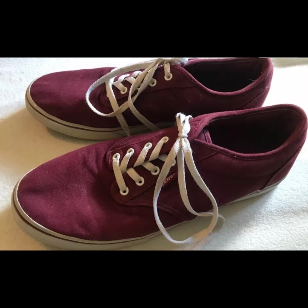 Vans lo pro skate shoe unisex burgundy size 8